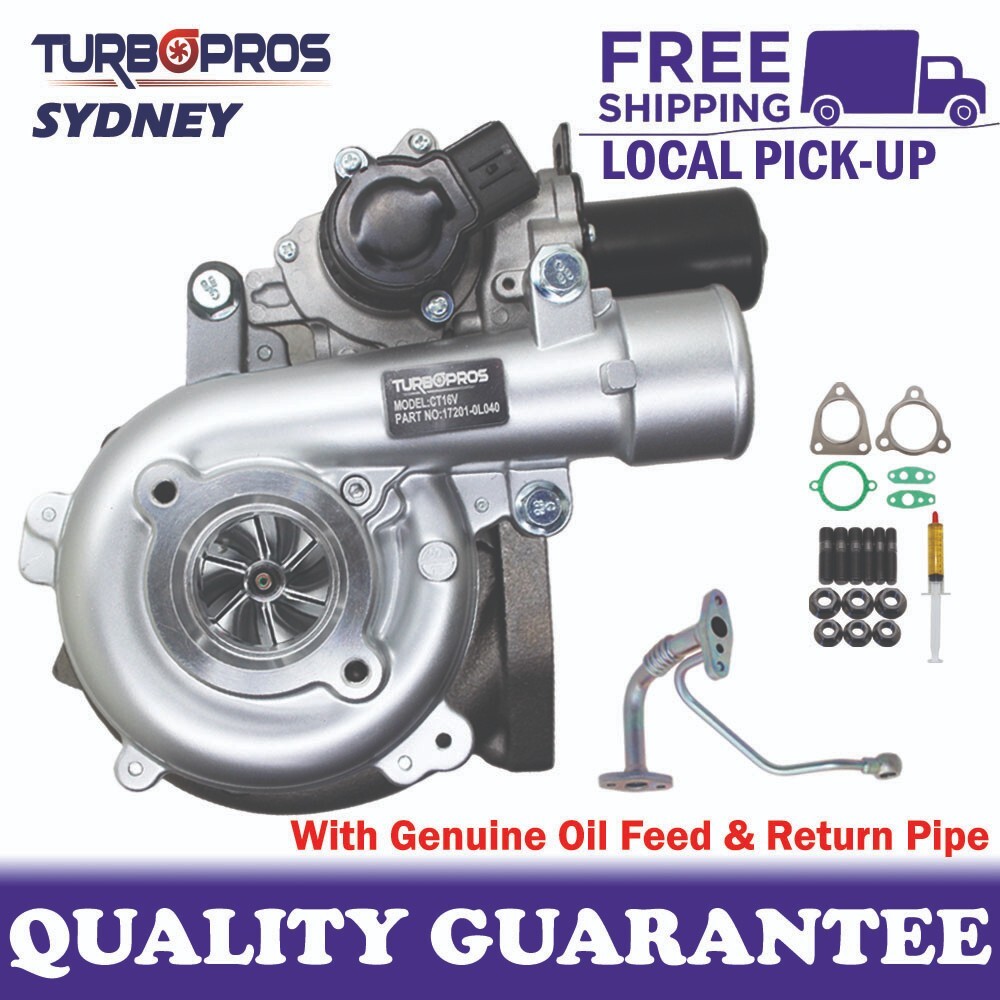 Upgrade Billet Turbo+Genuine Oil Feed Pipe For Toyota Hilux N70 D4D KUN26 3.0L