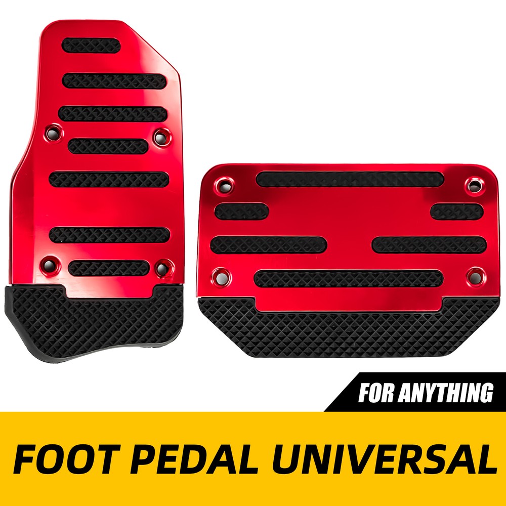 Universal Non-Slip Automatic Gas Brake Foot Pedal Pad Cover Kit Accessories &2x