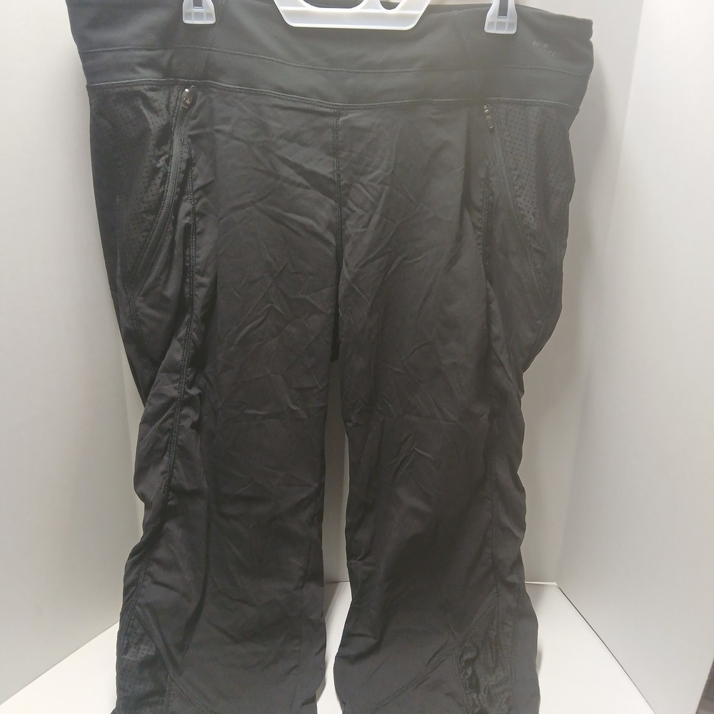 North Face Womens FlashDry Cinched Mesh Leggings XL Black Hiking Active