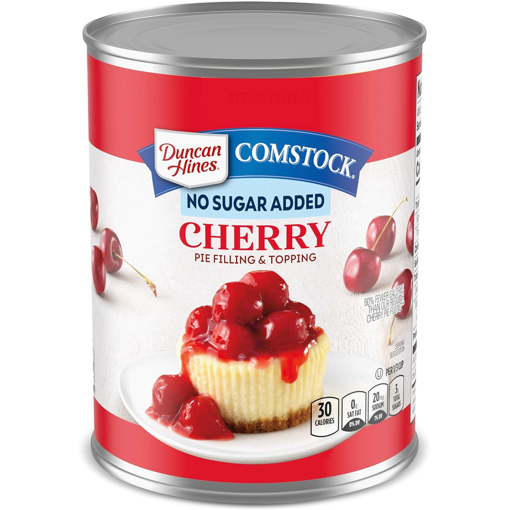 Cherry No Sugar Added Pie Filling & Topping, 20 oz, 8-Pack