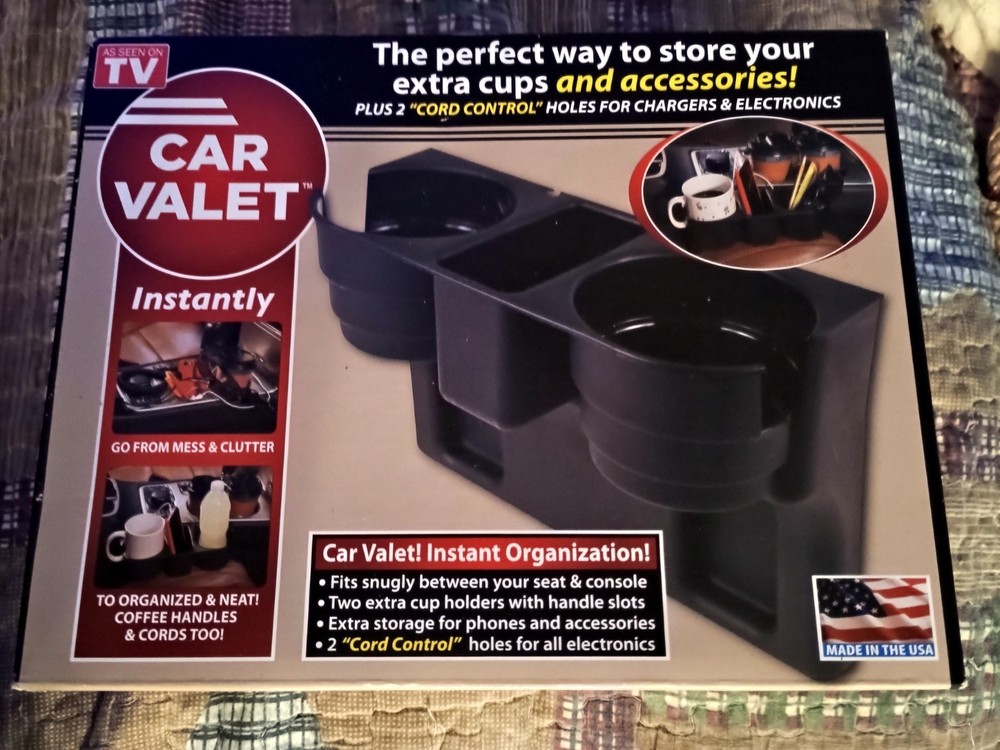 Car Organizer and drink holder! Car Valet! As seen on TV!