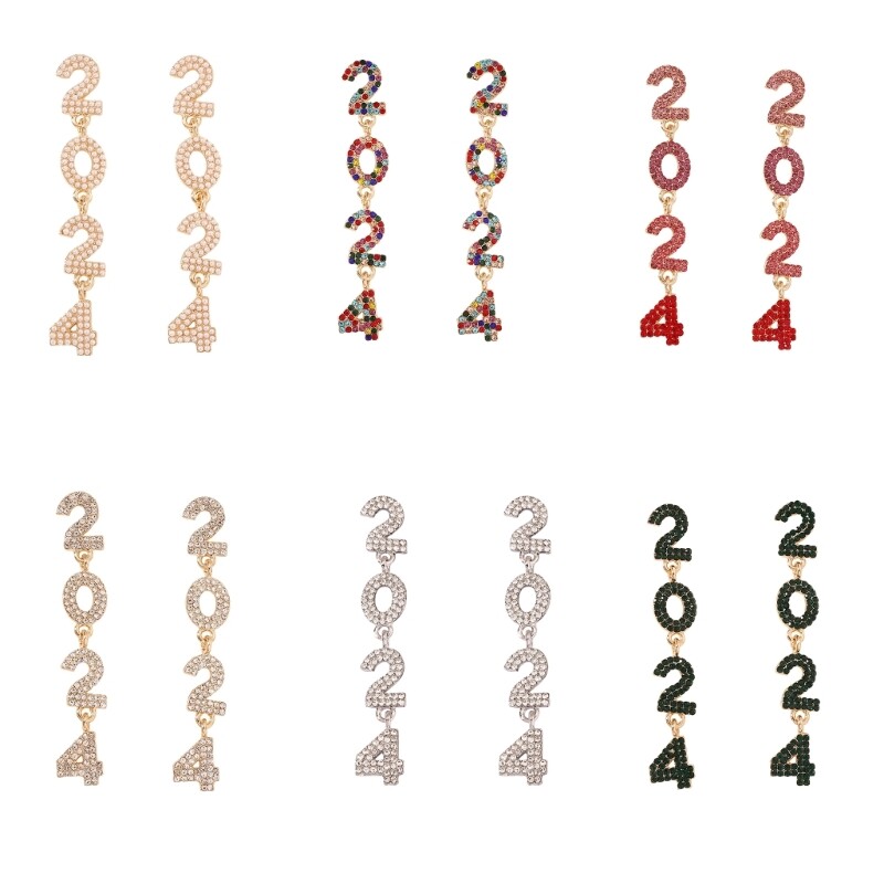 Dangle Earrings Ear Accessory 2024 Number Ear Pendant for Fashion Enthusiasts