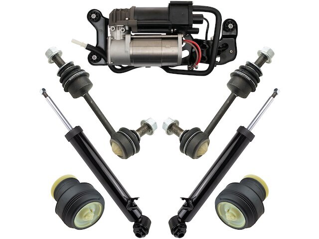 TRQ Air Suspension Compressor Shock Spring Kit fits BMW X5 2014-2018 22HXWC