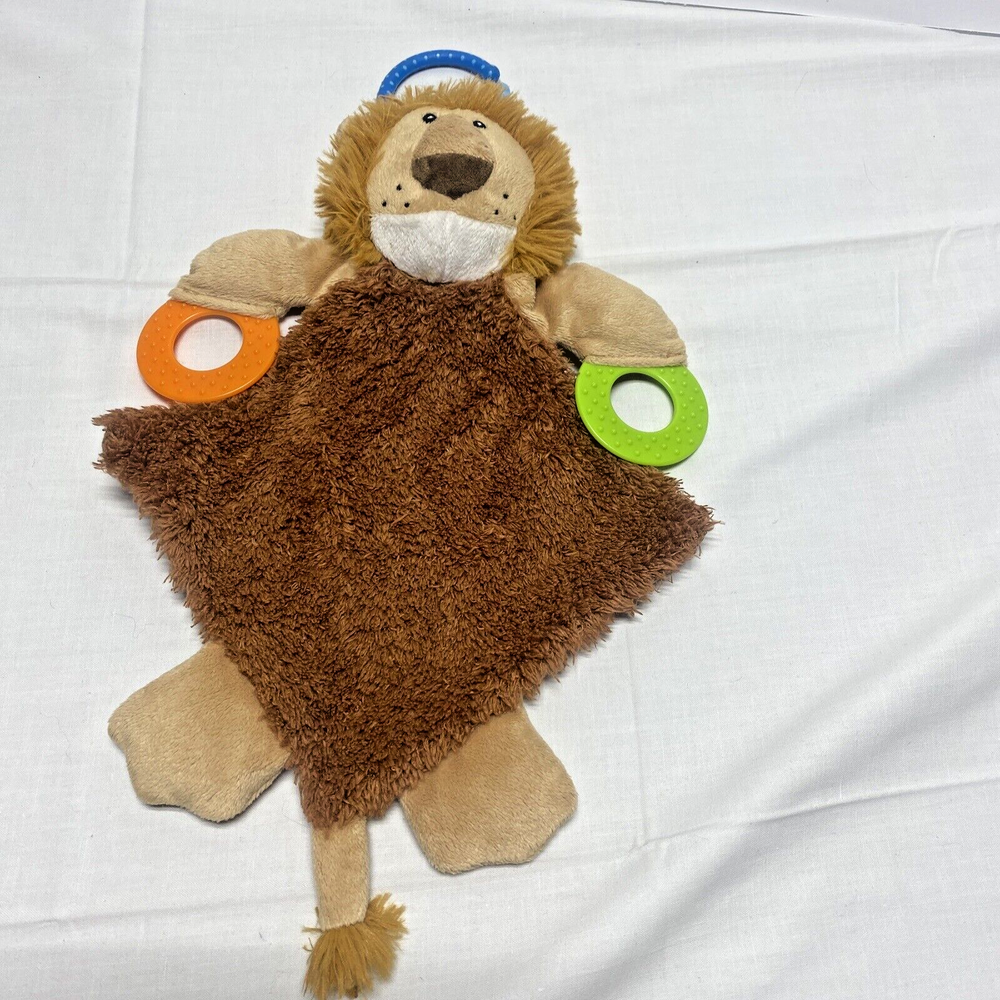Animal Planet Lion Baby teether Lovey Plush Soft Toy Stuffed Animal Brown 14