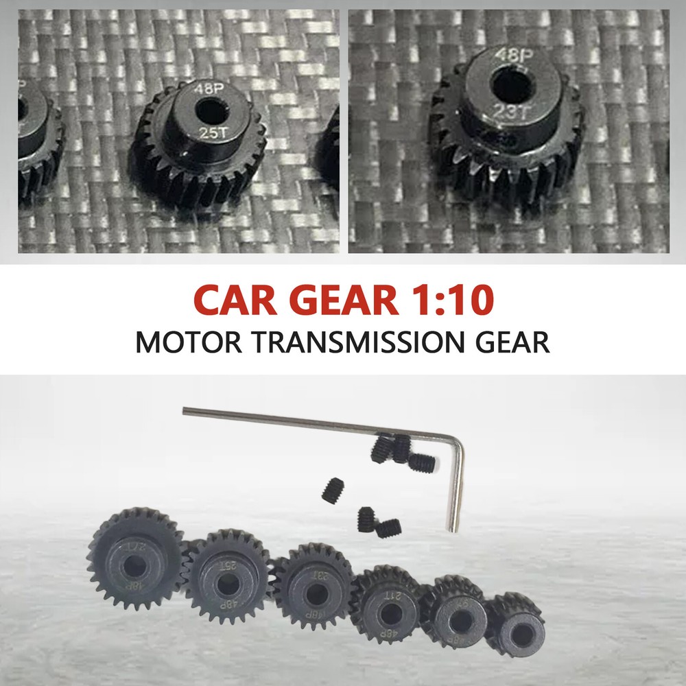 RC 48P Pinion Gear Set 17T 19T 21T 23T 25T 27 For Traxxas 1/10 Slash Rustler 2WD