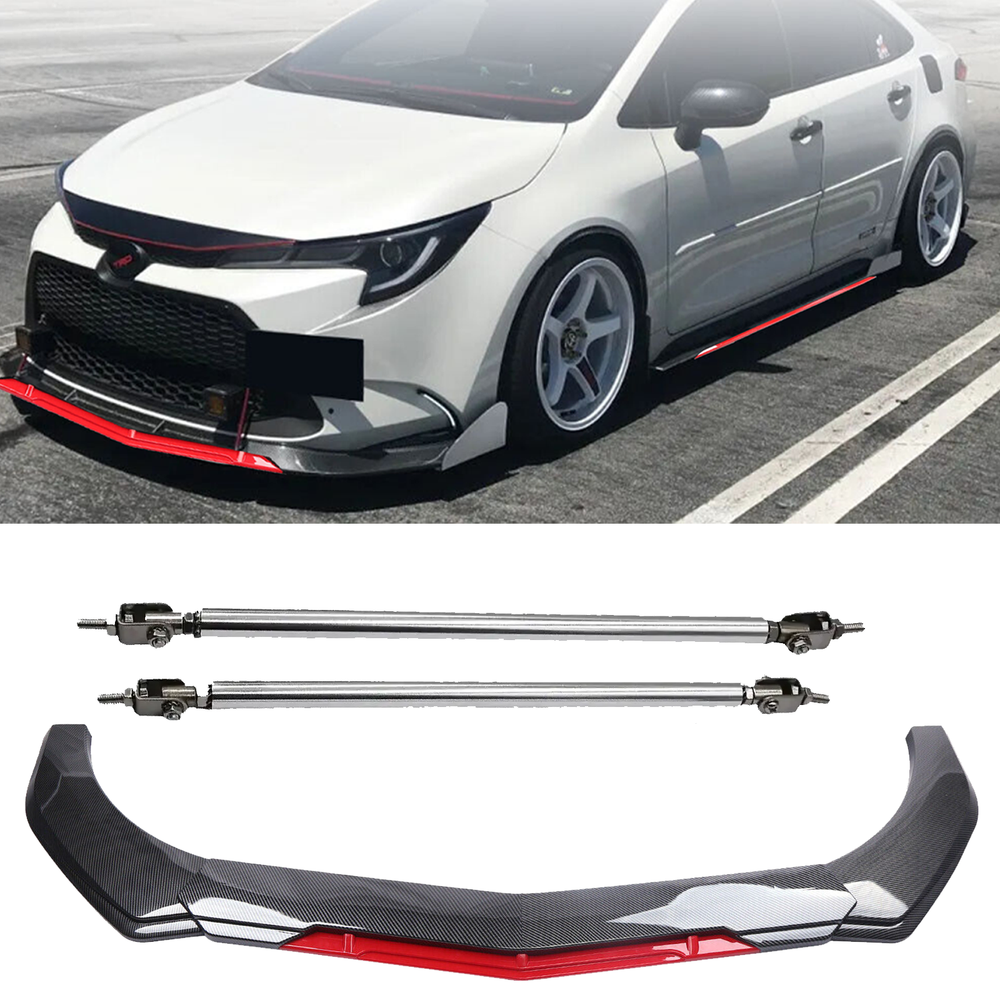 Carbon Fiber Front Bumper Lip Spoiler for Corolla SE LE S