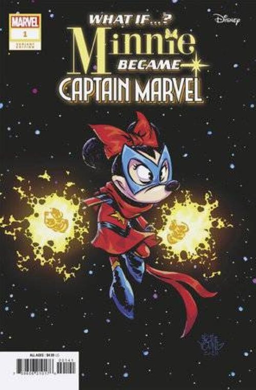 What If Minnie Became Captain Marvel #1 Skottie Young Variant Marvel Comics 2024