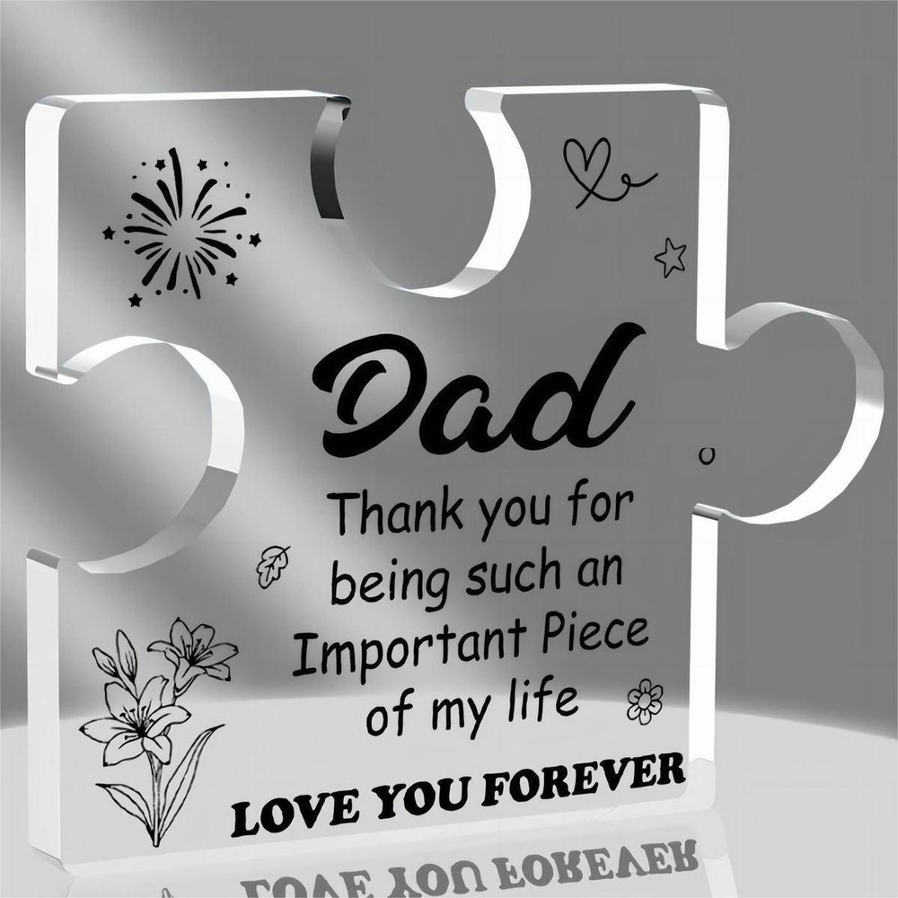 Figurine Gift for Dad Plaque Clear Small Carved Novelty Romantic Home Decor