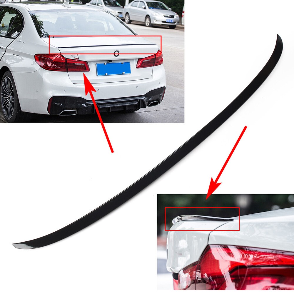 Glossy Black Trunk Lip Spoiler for BMW 5-Series G30 Sedan 2017-2019