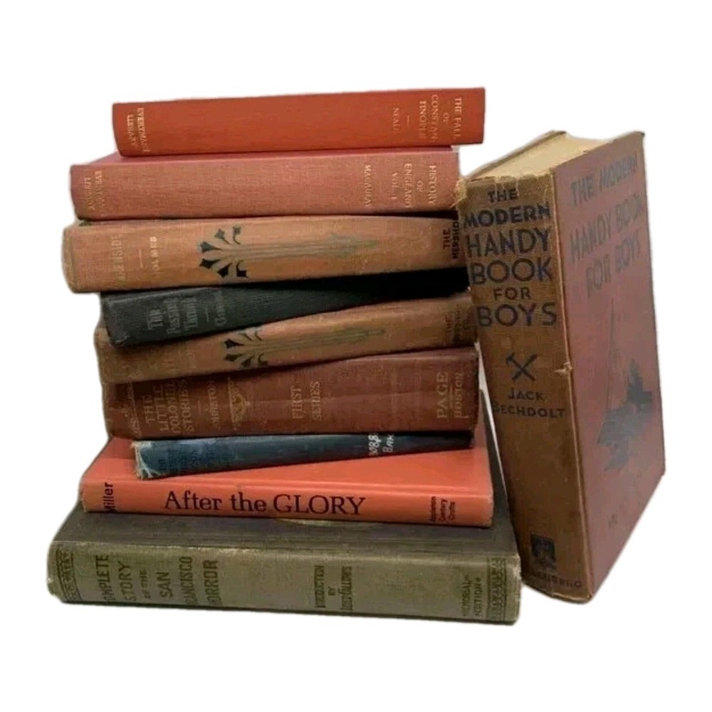 Lot of 18 Decorative Vintage Hardcover Books – Old, Rare & Random