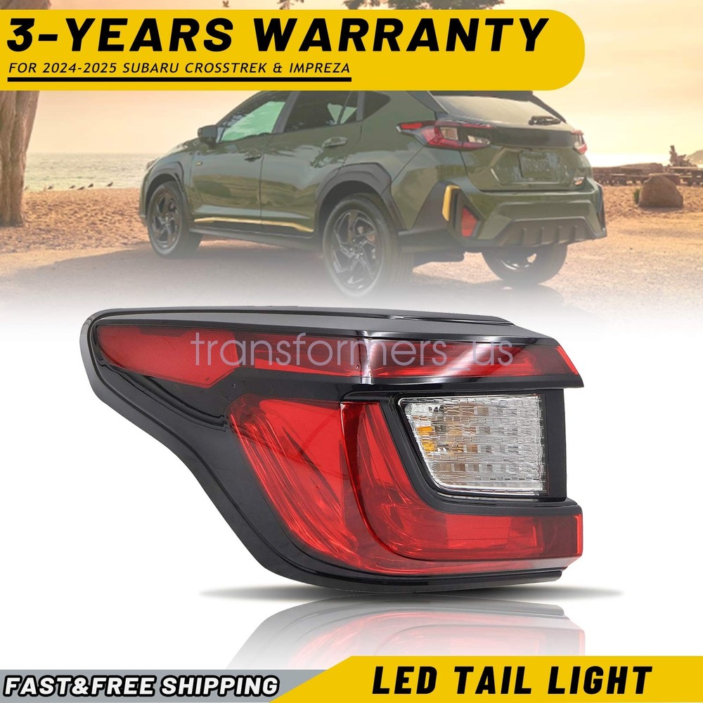 Left Driver Outer Side LED Tail Light For Subaru Crosstrek & Impreza 2024 2025