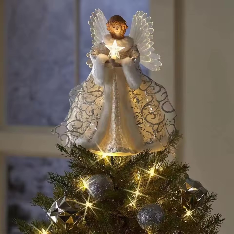 High quality Angel Christmas Tree Topper Perfect For Christmas Tree Decoration