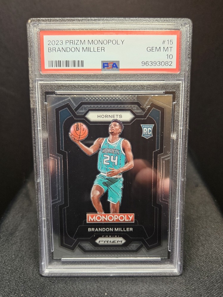 Brandon Miller 2023 Panini Prizm Monopoly RC PSA 10 Gem Mint Rookie Card  