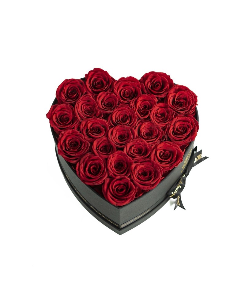 Valentines Day Roses Gifts. Forever Preserved Flowers Roses in a Heart Box.