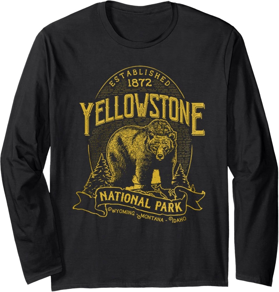 Yellowstone National Park Bear Long Sleeve T-Shirt