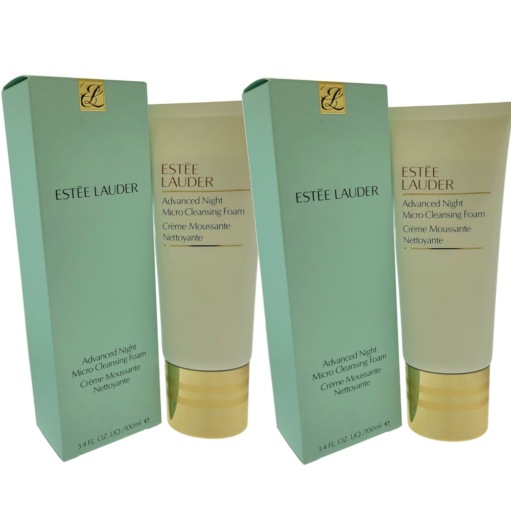 Estee Lauder Advanced Night Micro Cleansing Foam 3.4oz 100ml New In Box (2 Pack)