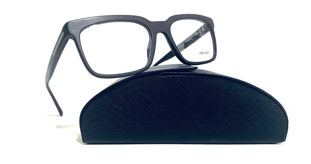 Prada VPR 28R TV6-1O1 Matte Brown RX Men's Eyeglasses 56-18-145 Italy