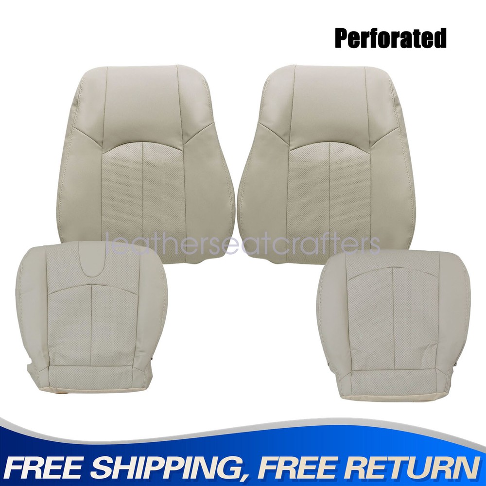 For 2008-2013 Infiniti G37 Driver / Passenger Perforated Leather Seat Cover Tan