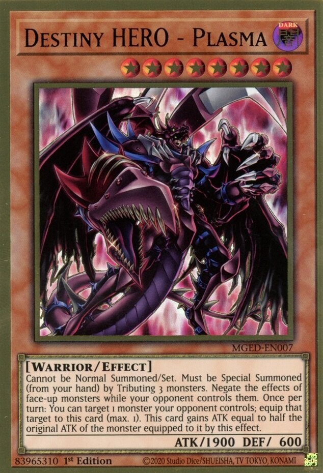 Destiny HERO Plasma MGED-EN007 Premium Gold Rare 1st Ed Near Mint