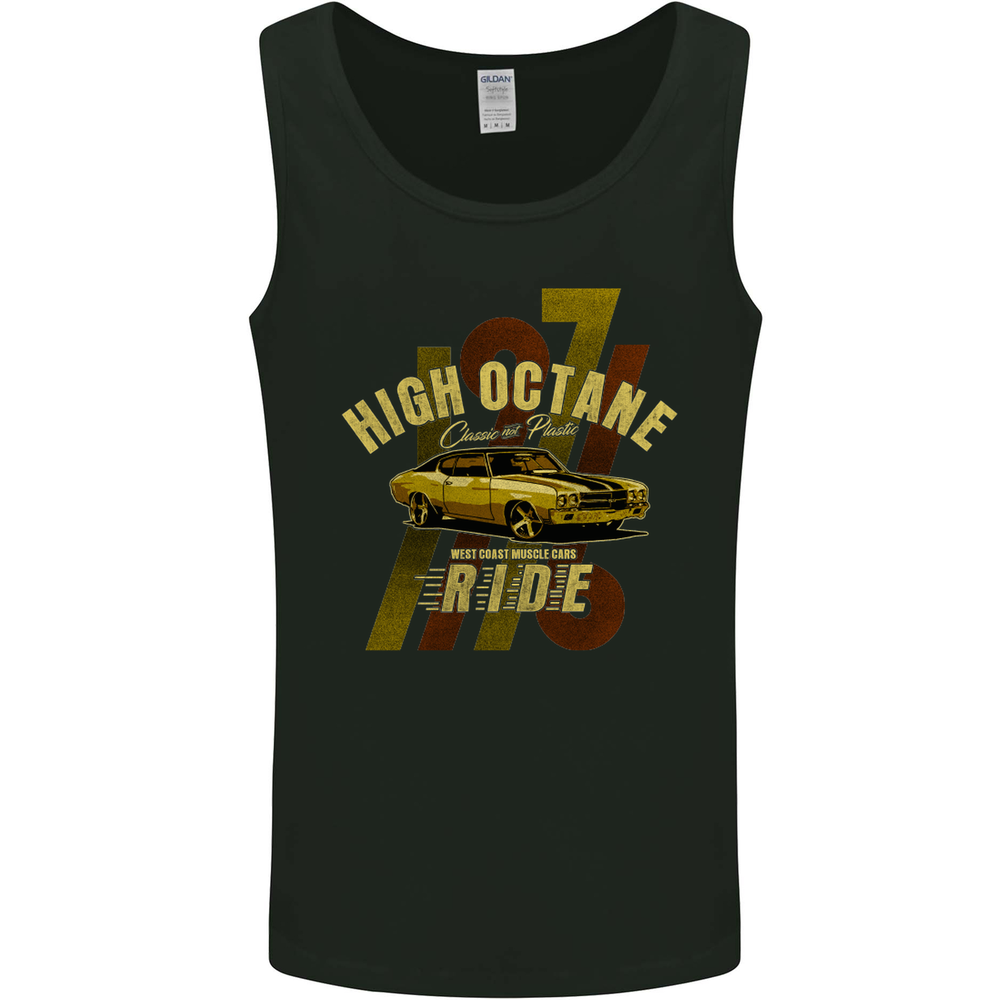 High Octane Ride 1971 Muscle Car Mens Vest Tank Top
