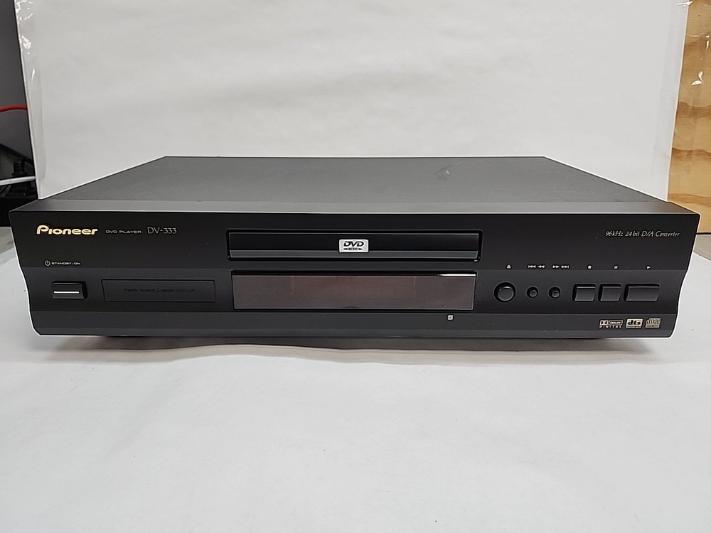Pioneer DVD Player Model DV-333 96kHz 24 bit D/A Converter Black - TESTED