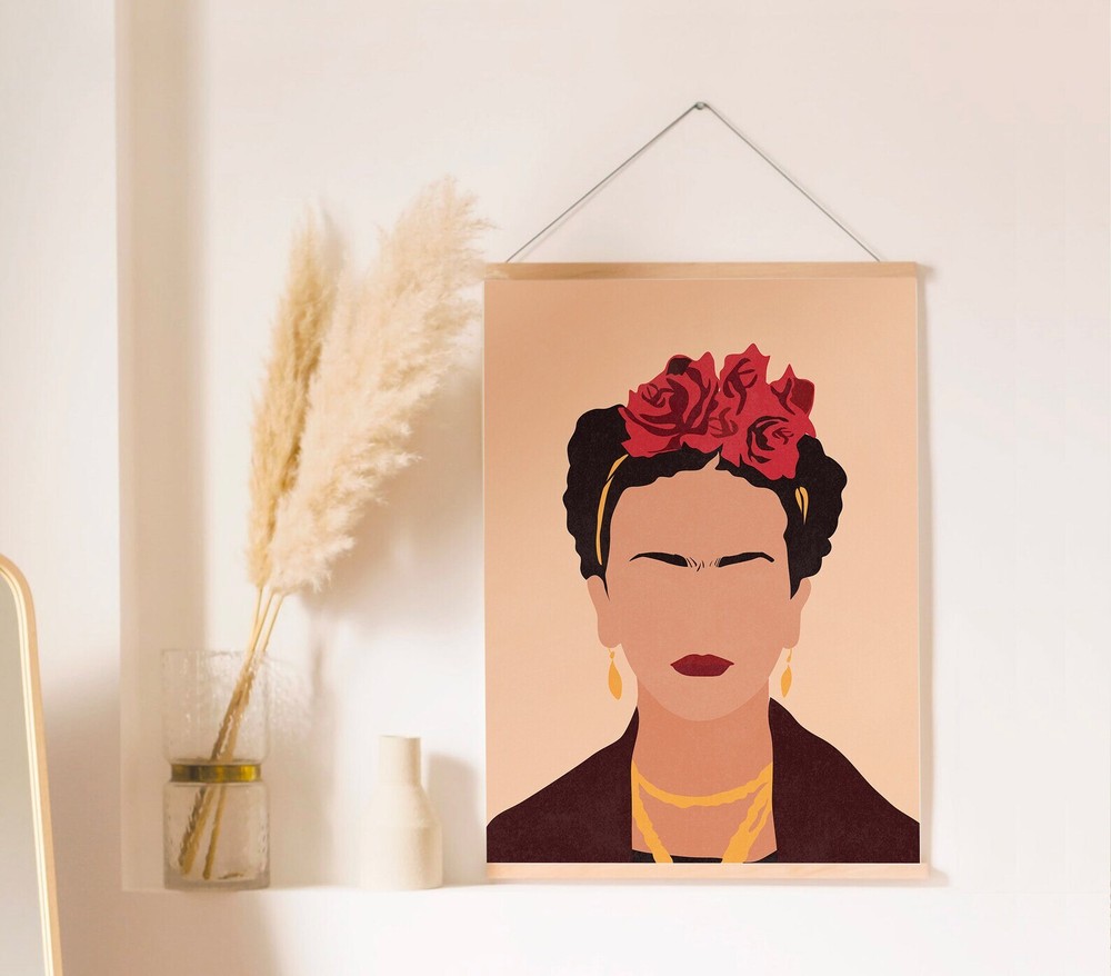 Frida Kahlo Posterminimalist Feminist Wall Artdigital Illustration Frida Kahlo