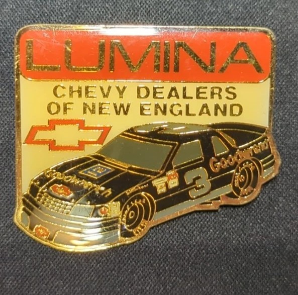 1989 Dale Earnhardt Chevy Lumina Vintage Pinback Button NASCAR Collectible