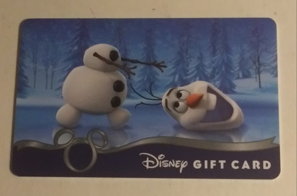 Used Disney Gift Card with No Funds - Frozen Olaf Head-image