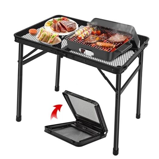Portable 2FT Folding Grill Table for Camping 23.6 x 15.7 Inches