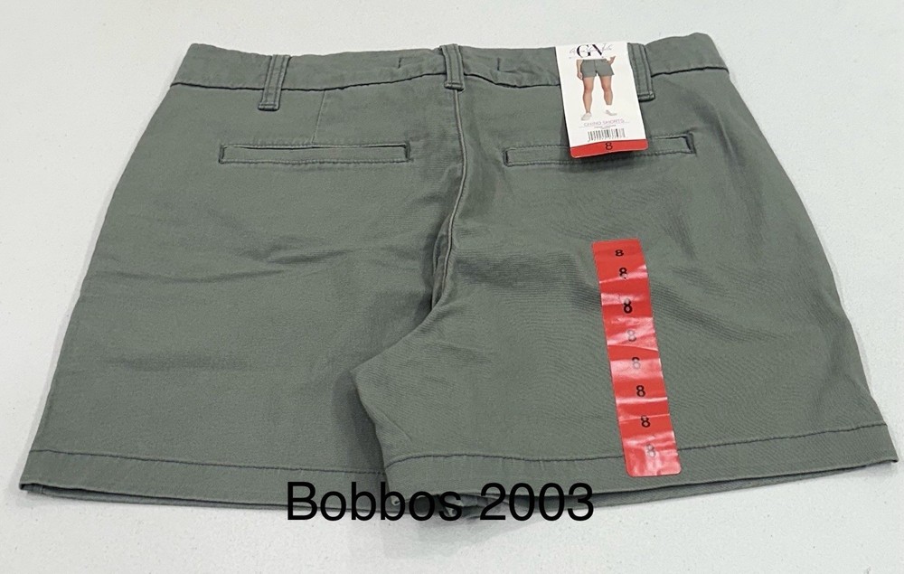 Gloria Vanderbilt Women's Chino Shorts, Green, Size 8