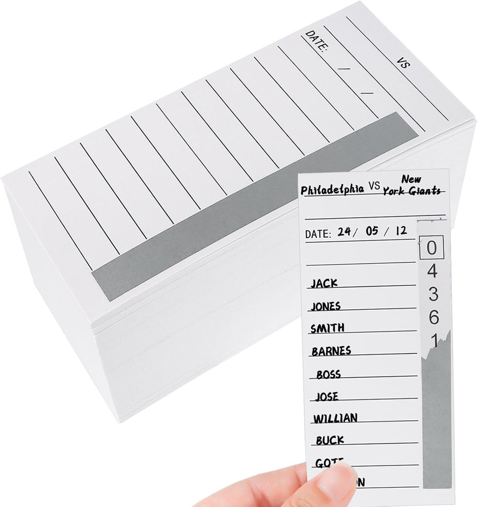 160 Pack Strip Cards for Gambling, 10 Line Football Strip Cards, No-Repeat Pull