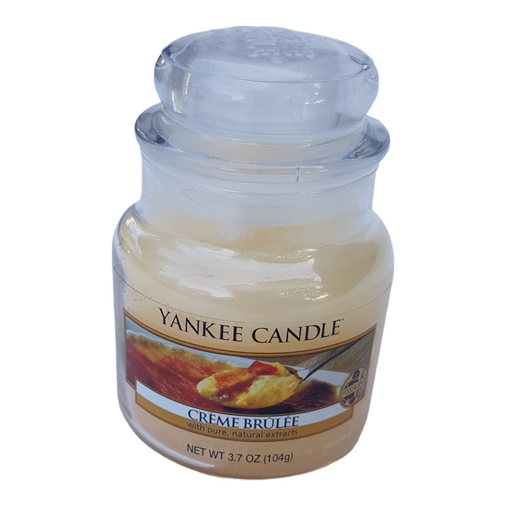 NEW Yankee Candle Creme Brulee 3.7 Oz Small Jar Food & Spice Scented Unused
