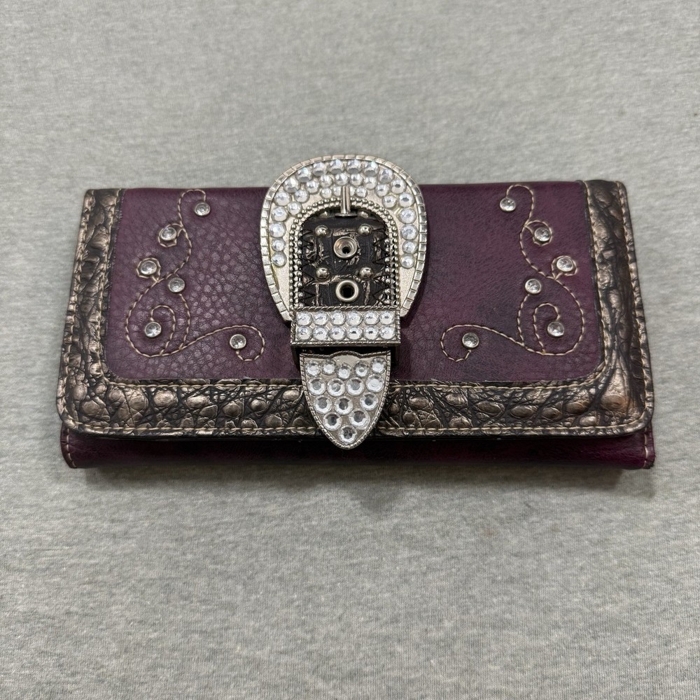 Montana West Buckle Collection PU Leather Wallet
