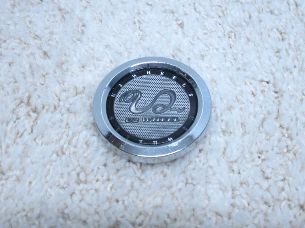 U2 CCVE651P CUSTOM ALLOY WHEEL SNAP ON CHROME CENTER CAP #2F-1