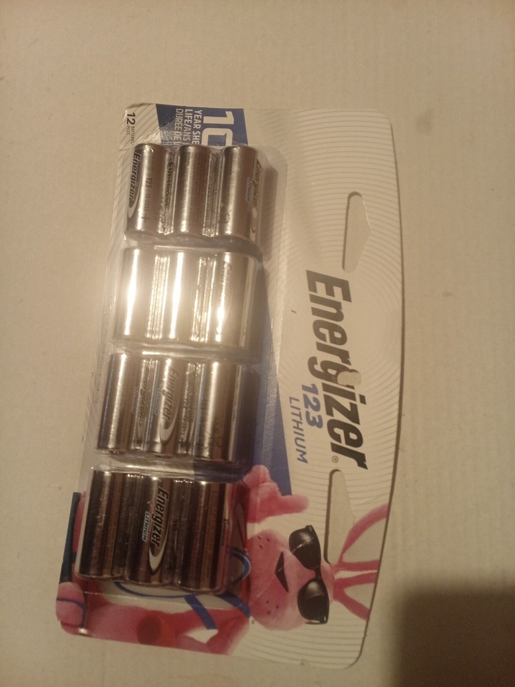 New! - Energizer 123 3V Lithium Batteries - 12 Pack - Lot 0f 4