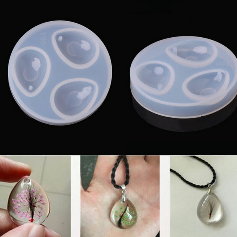 DIY Silicone Pendant Water Drop Mold Resin Casing Craft Jewelry Making ToolB_tu