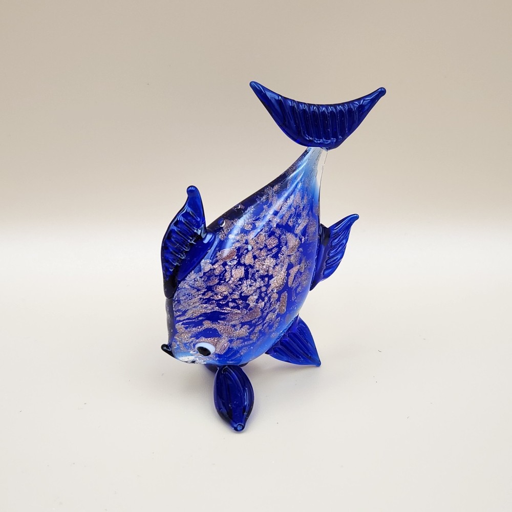 Murano Style Art Glass Hand Blown Fish Paperweight #12
