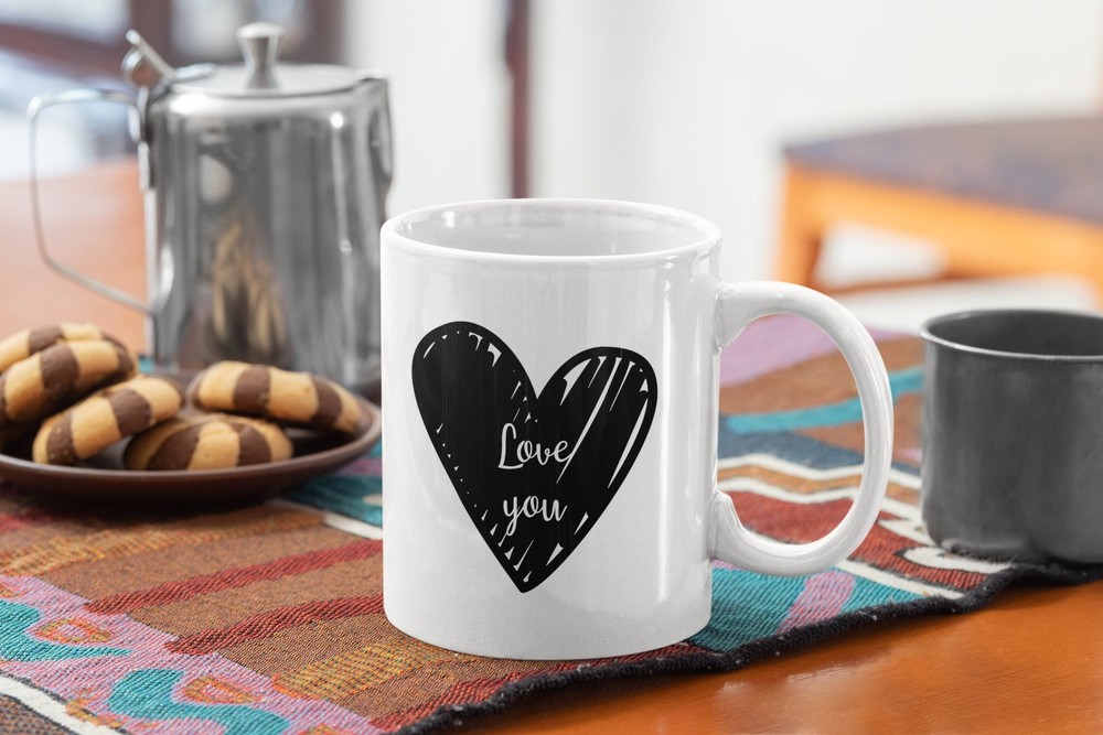 Valentines Day Gift for Wife Funny Love You Hearts Coffee Mug  