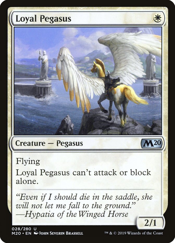 Key Loyal Pegasus Foil Card from MTG M20 Core Set 2020