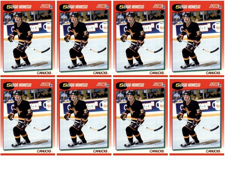 (8) 1991 Score Canadian #121 Sergio Momesso Vancouver Canucks Card Lot
