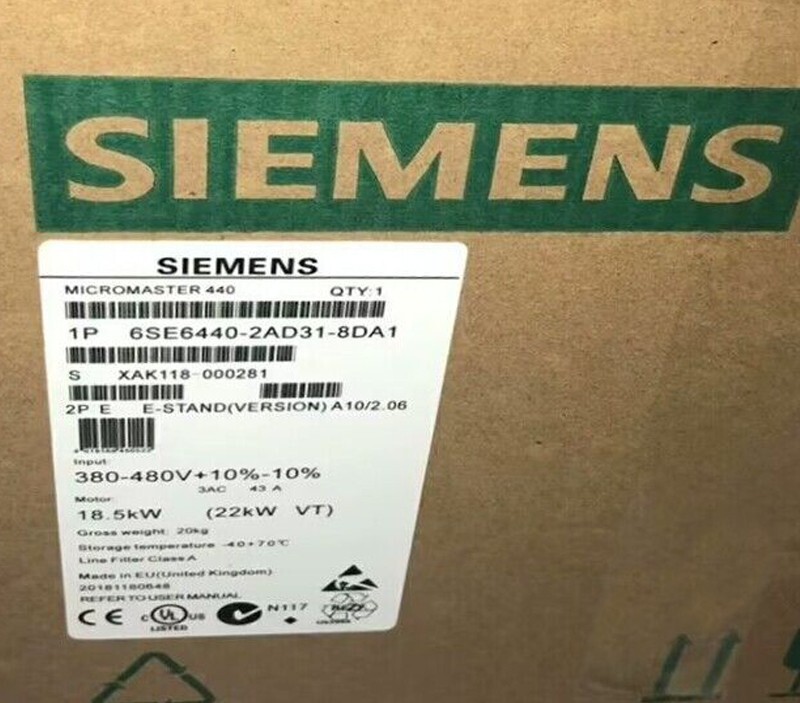 6SE6440-2AD31-8DA1 New Sealed Siemens MICROMASTER 440 6SE6440-2AD31-8DA1
