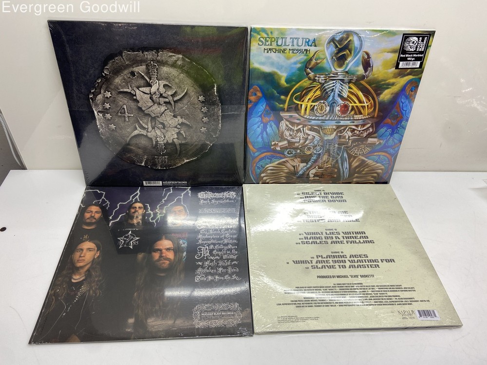 Lot of 4 Mixed Album Vinyl Records Machine Messiah ,Dark Superstition -Sealed