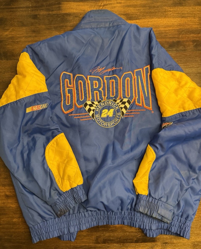 Vintage Nascar Jeff Gordon Nutmeg Racing Jacket Mens Size XL DuPont Racing