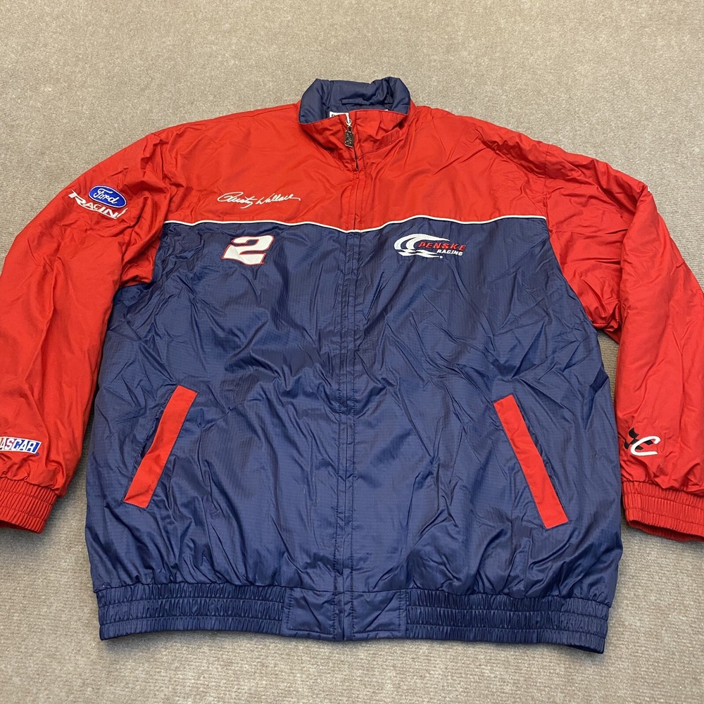 Vintage Rusty Wallace NASCAR Ford Penske Racing Jacket Mens XL Chase Coat