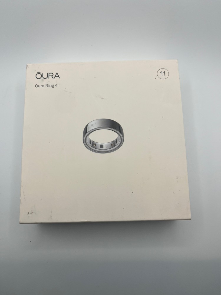 Oura Ring Gen 4 Silver Size 11 Smart Ring Open Box Condition