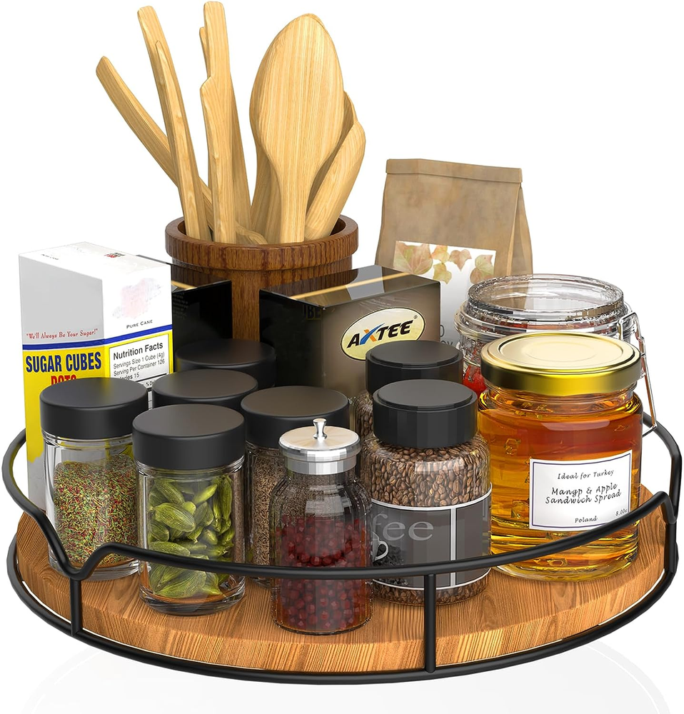 Lazy Susan Turntable Organizer for Cabinet Pantry Kitchen Countertop Refrigerat