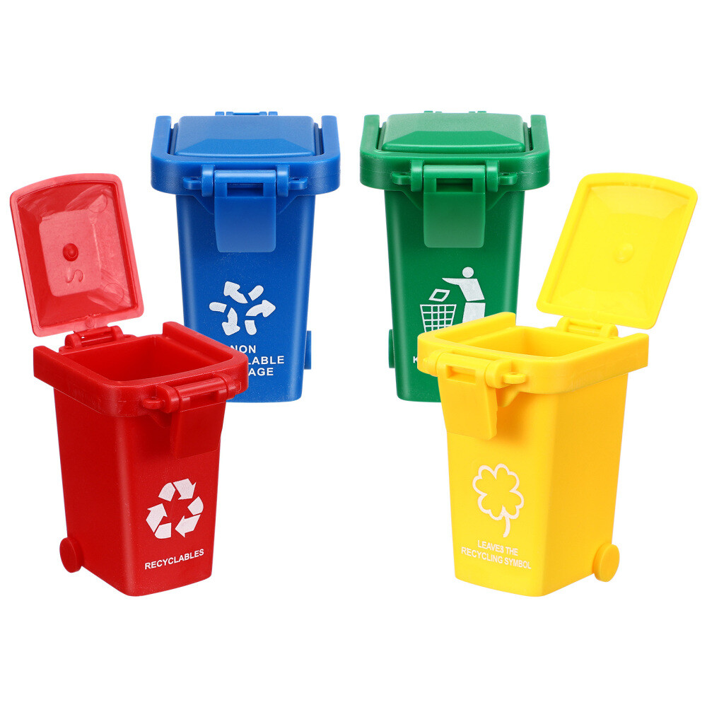 4 Pcs Kids Mini Trash Can Cognitive Skills Toy Sorting Office