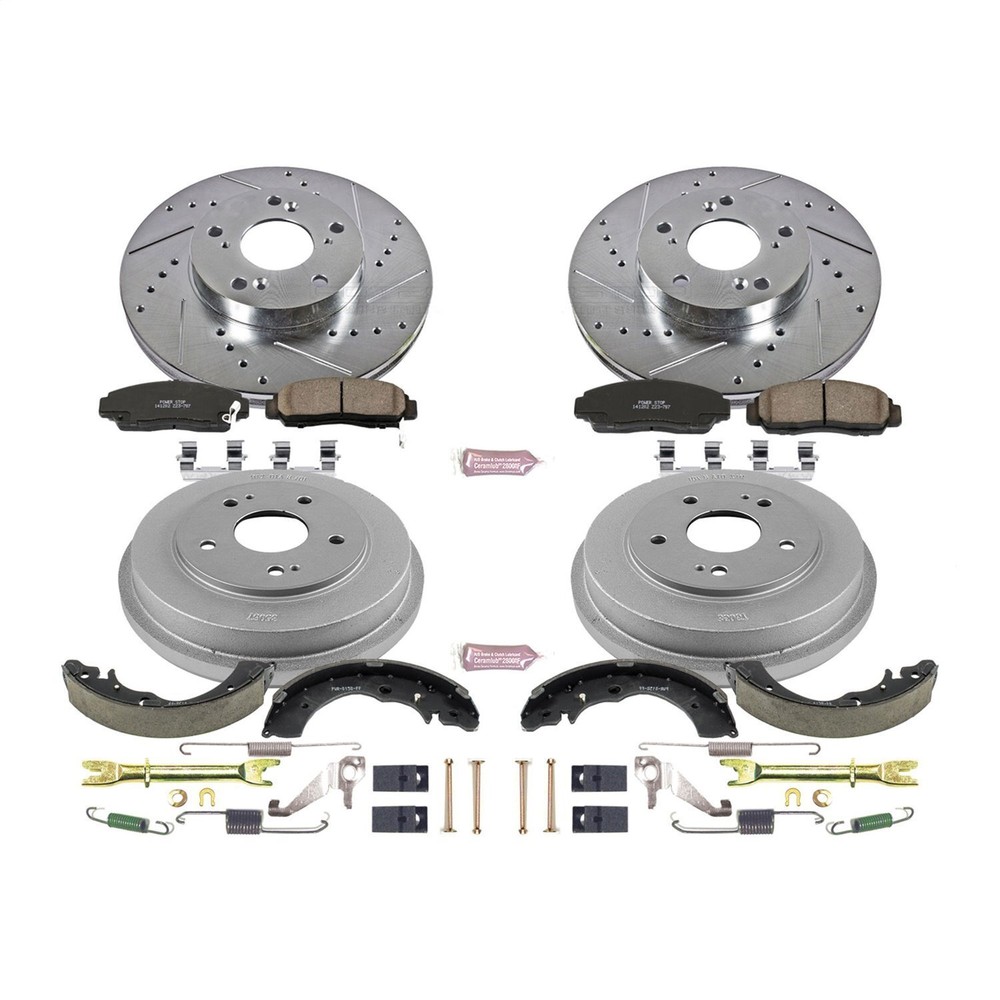 Power Stop K15109DK Power Stop 1-Click Performance Pad/Rotor/Drum And Shoe Kits