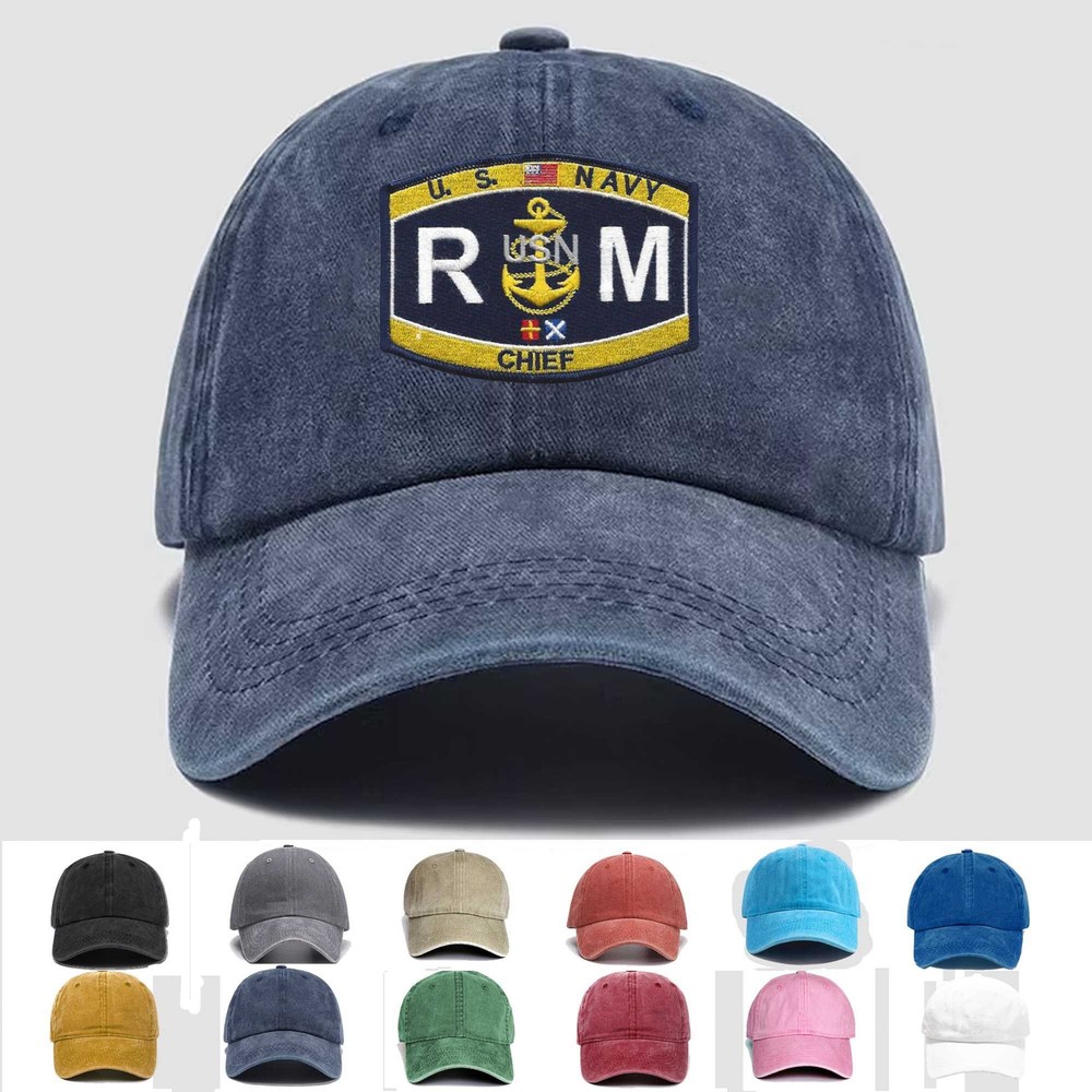 Custom Personalization Embroidered Hat RMC Chief Radioman, Veteran Cap, Gift