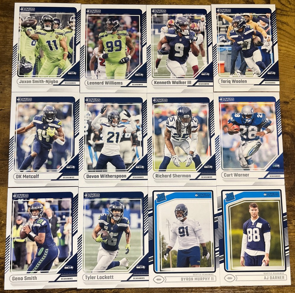 2024 DONRUSS SEATTLE SEAHAWKS COMPLETE TEAM SET 12 CARDS